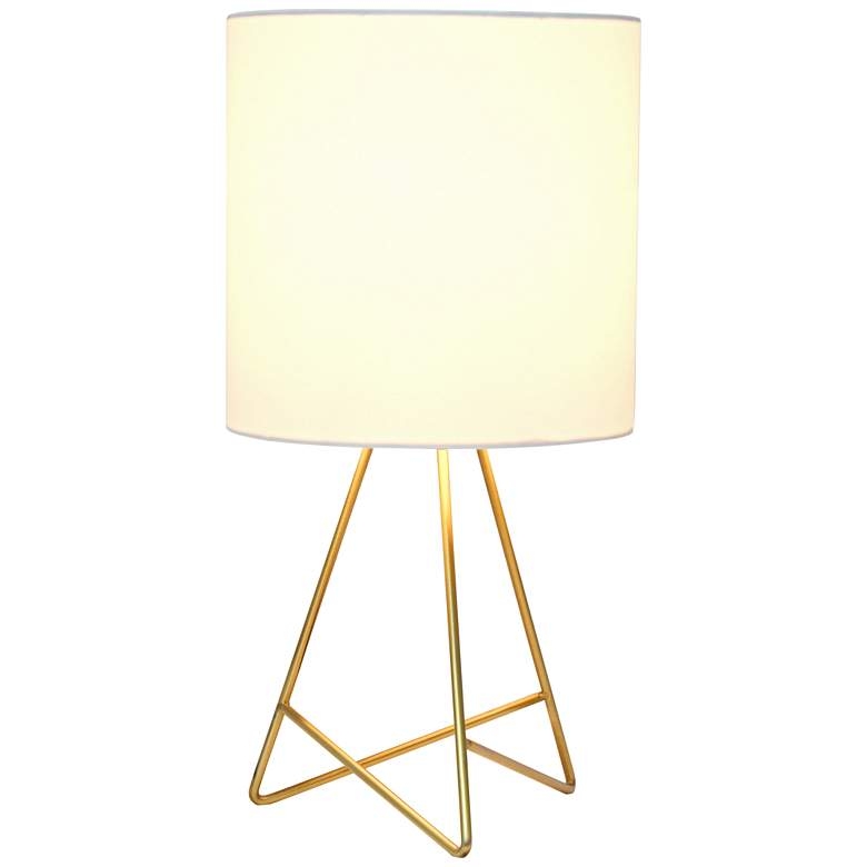 Simple Designs 13 1/2" High Gold Metal Accent Table Lamp - Image 0