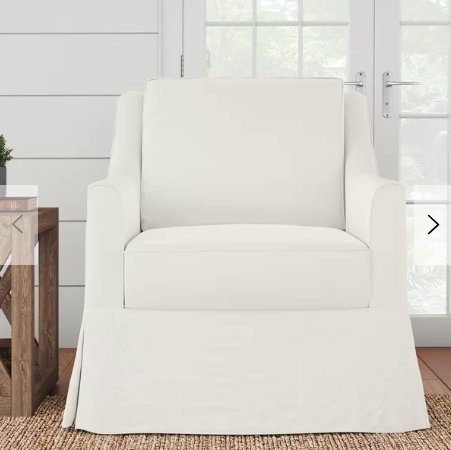 Allister Swivel Armchair in Classic Bleach White - Image 1