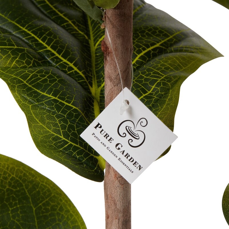 Ficus Life 72'' Faux Fiddle Leaf Fig Tree in Pot - Image 3