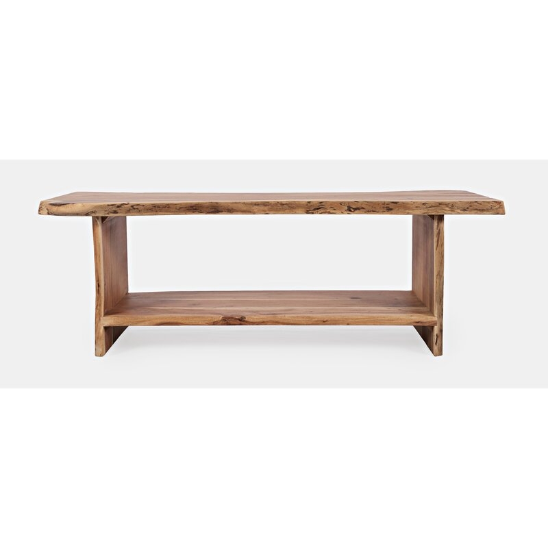 Wallasey Solid Wood Shelves Storage Bench - Image 1