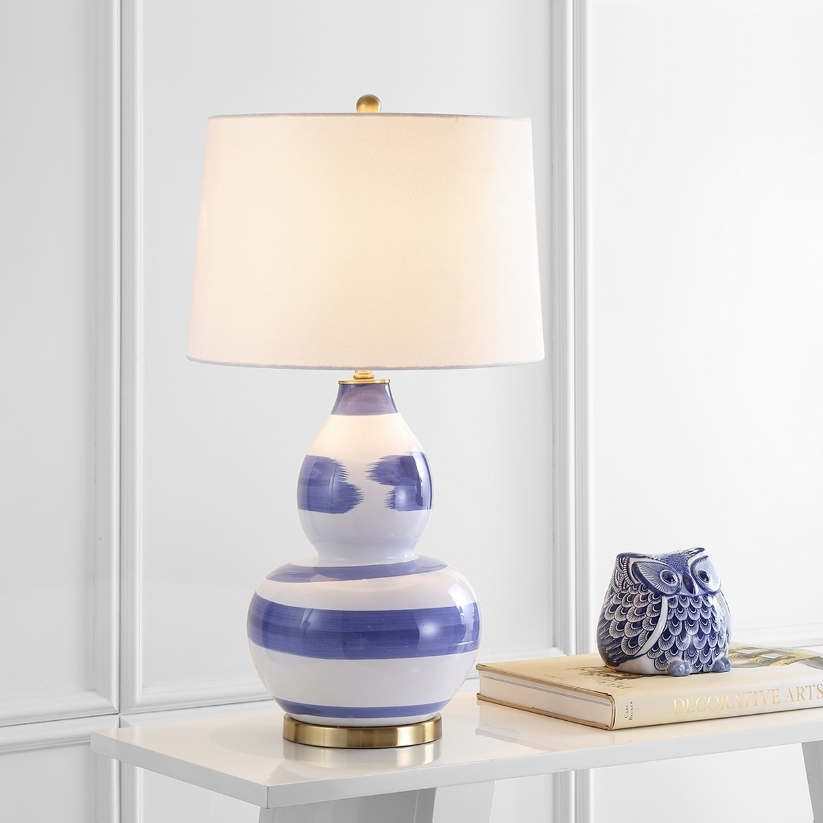 Aileen Table Lamp - Blue/White - Arlo Home - Image 1