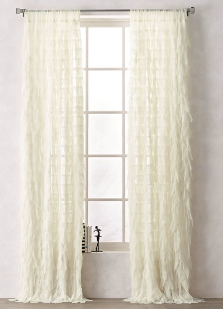 CASCADING TULLE DRAPERY PANEL - ivory 96x50 - Image 1