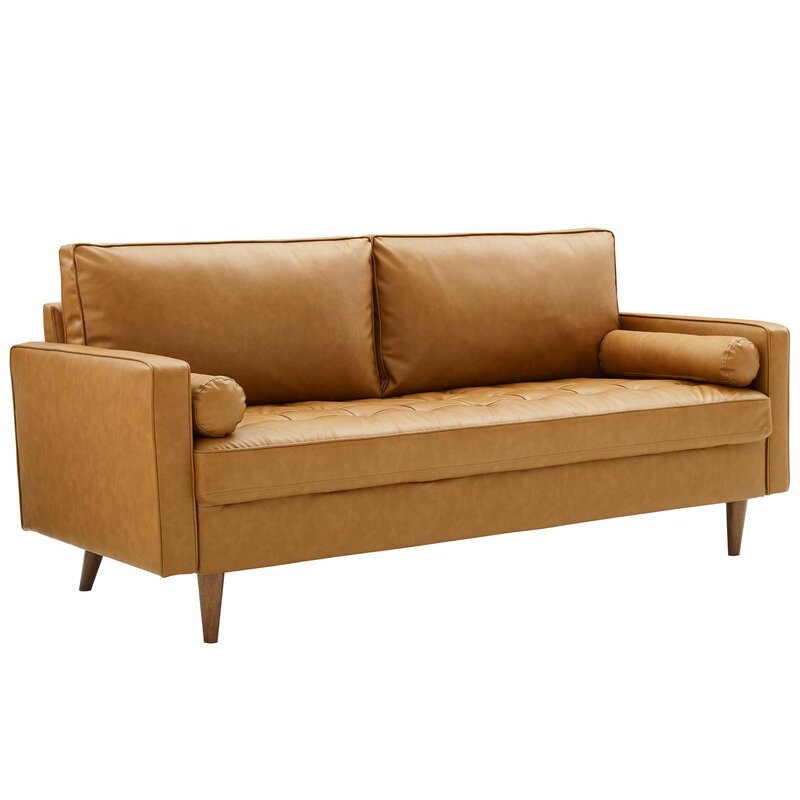 Valour 73'' Vegan Leather Sofa - Image 2