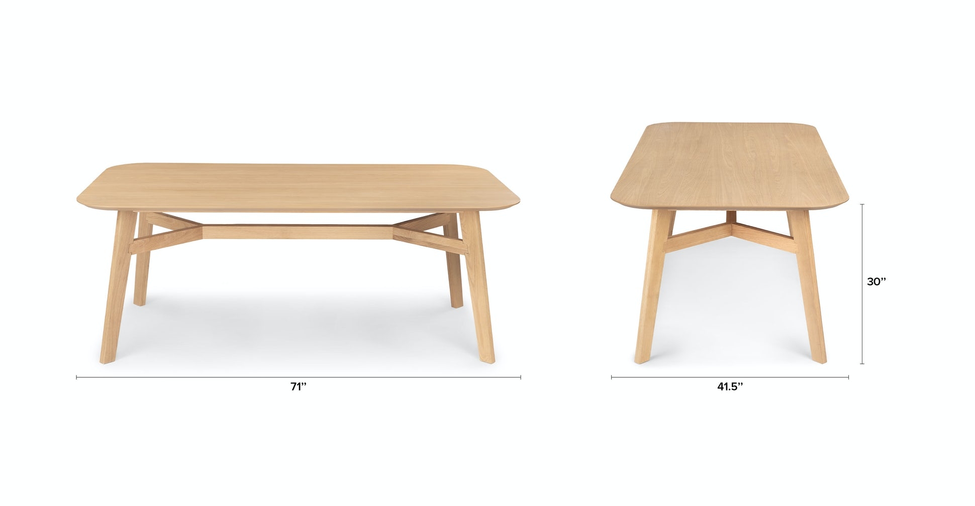 Ventu Oak  Dining Table for 6 - Image 4