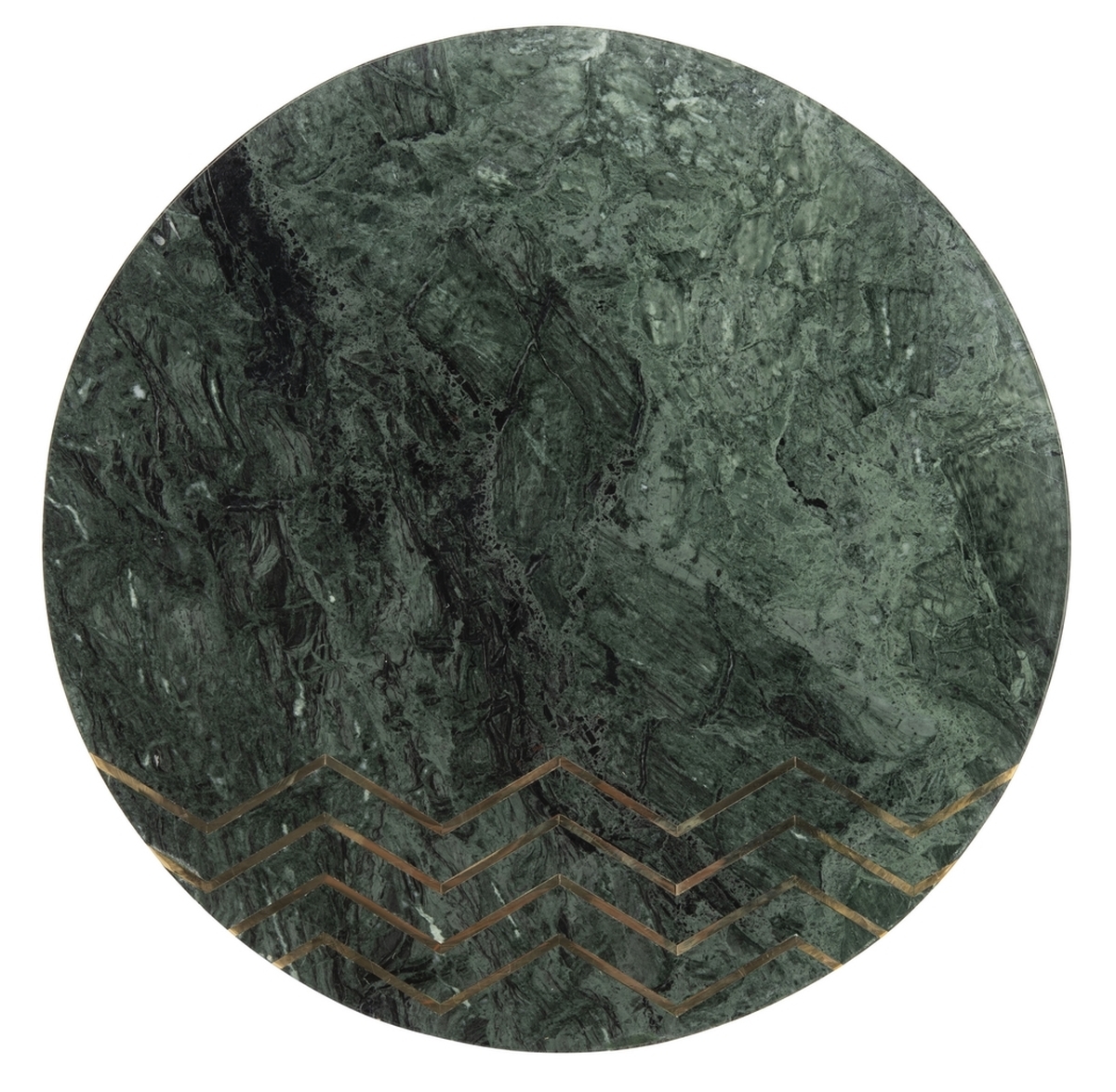 Coletta Round Marble Accent Table - Dark Green/Black/Gold - Arlo Home - Image 2