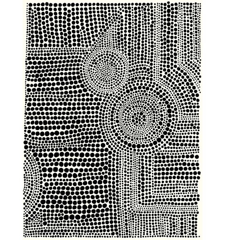 'Clustered Dots A' by Natasha Marie - Graphic Art Print on Canvas - Image 0