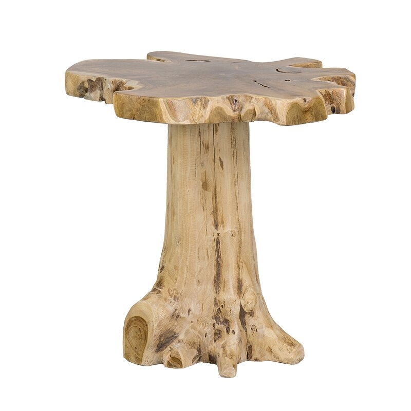 Brit Solid Wood Pedestal End Table - Image 0