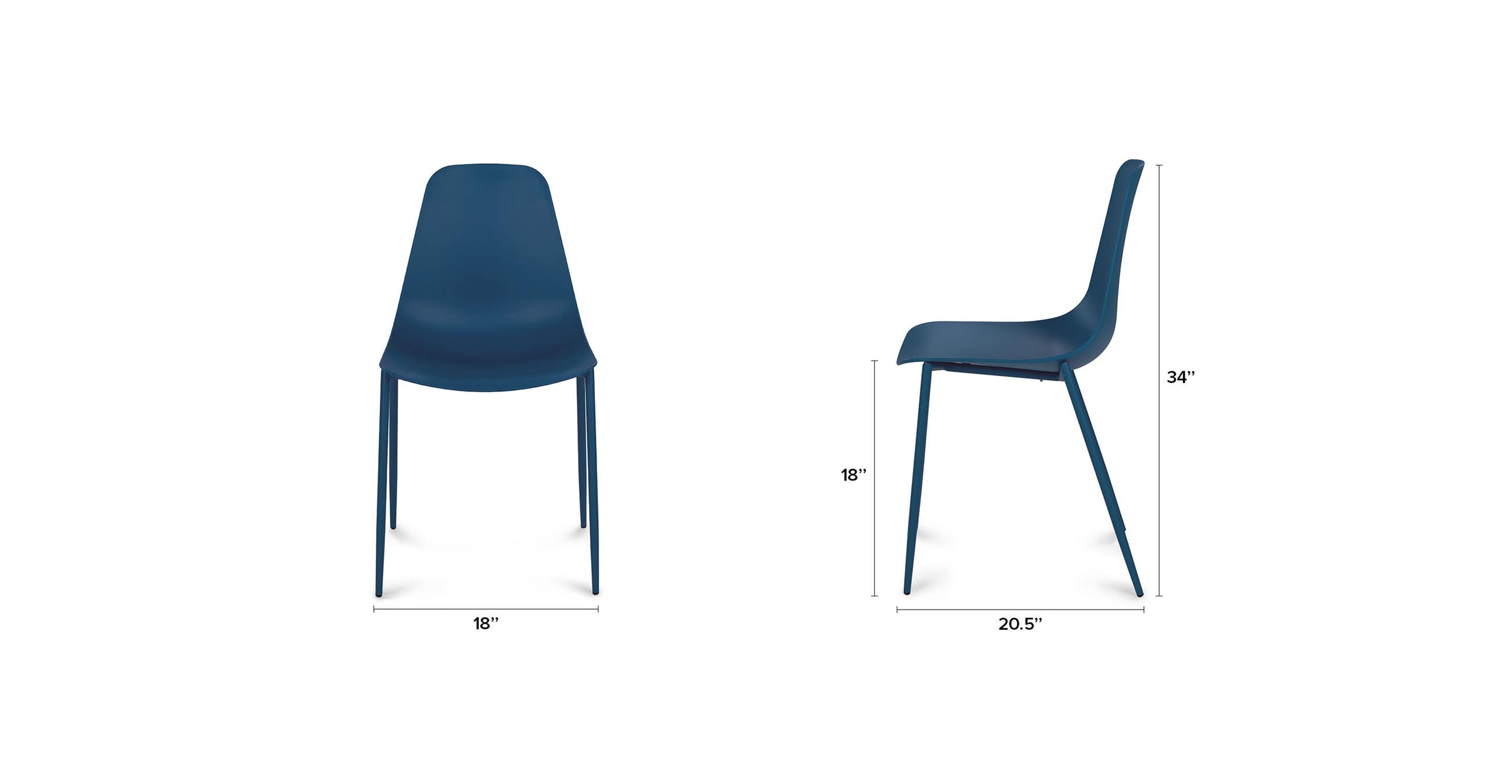 Svelti NAVY BLUE Dining Chair set of 2 - Image 4