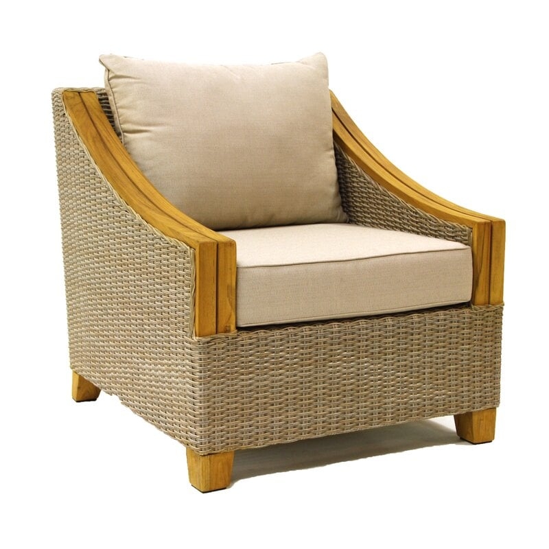 Donalsonville Teak Patio Chair with Cushions - Image 0