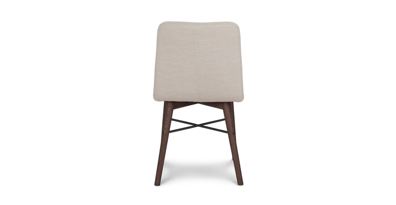 Kissa flax beige matte walnut dining chair ( set of 2) - Image 2