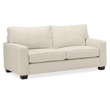 PB Comfort Square Arm Upholstered Sofa 78", Box Edge Memory Foam Cushions, Performance Everydaylinen(TM) by Crypton(R) Home Oatmeal - Image 3