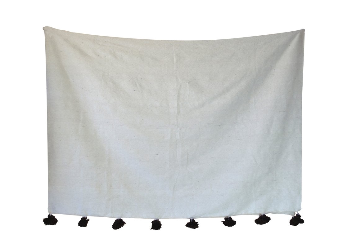 Juno Pom Pom Cotton Blanket - Image 0