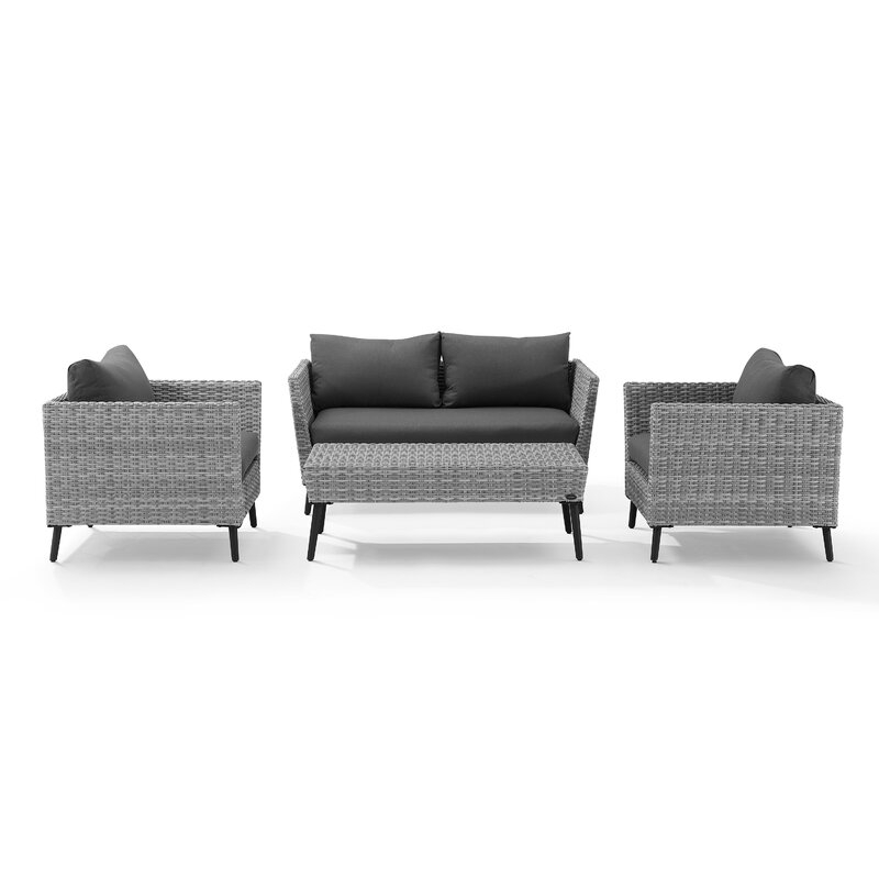 Nielsen 4 Piece Sofa Seating Group with Cushions - Image 0