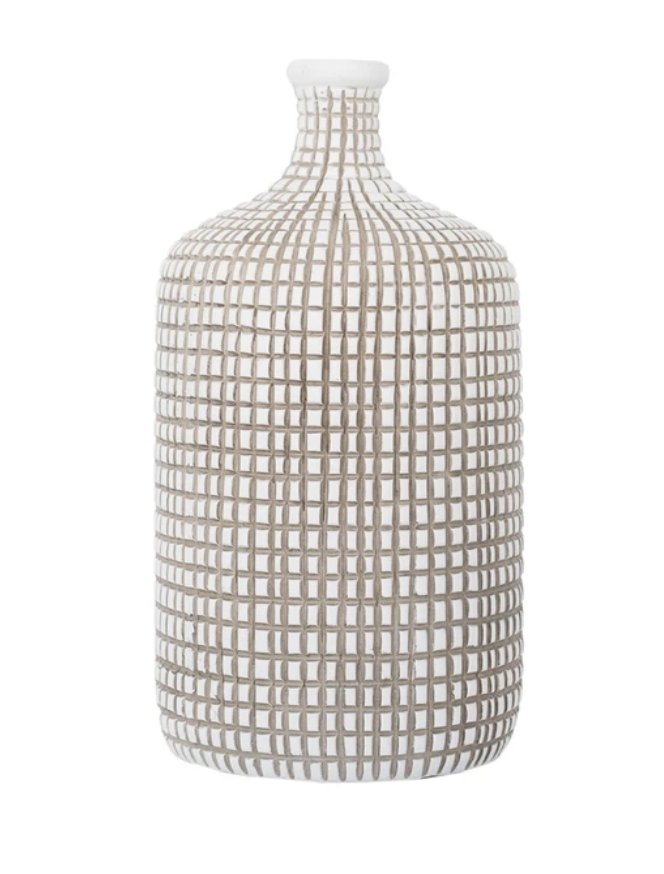 Grid Bottle Vase Small - 10H - Image 0