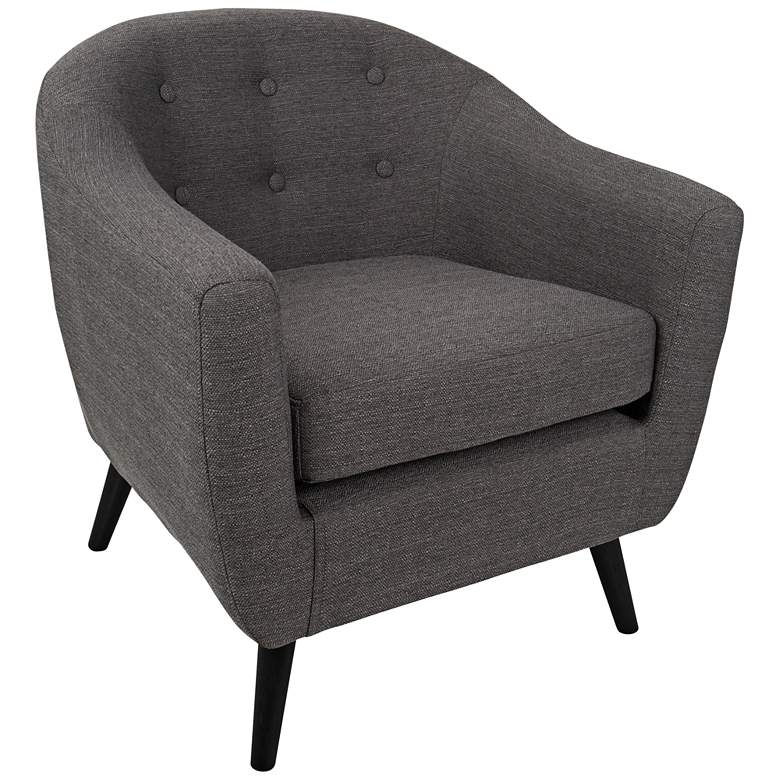 Rockwell Dark Gray Noise Fabric Accent Chair - Image 1
