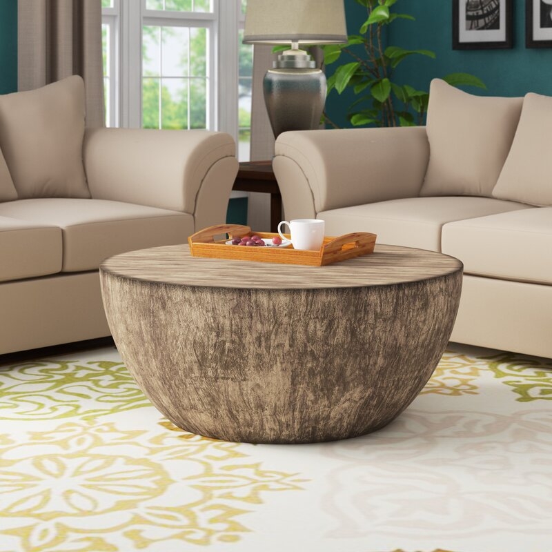 Foundry Select Aron Round Wood Coffee Table - Image 1