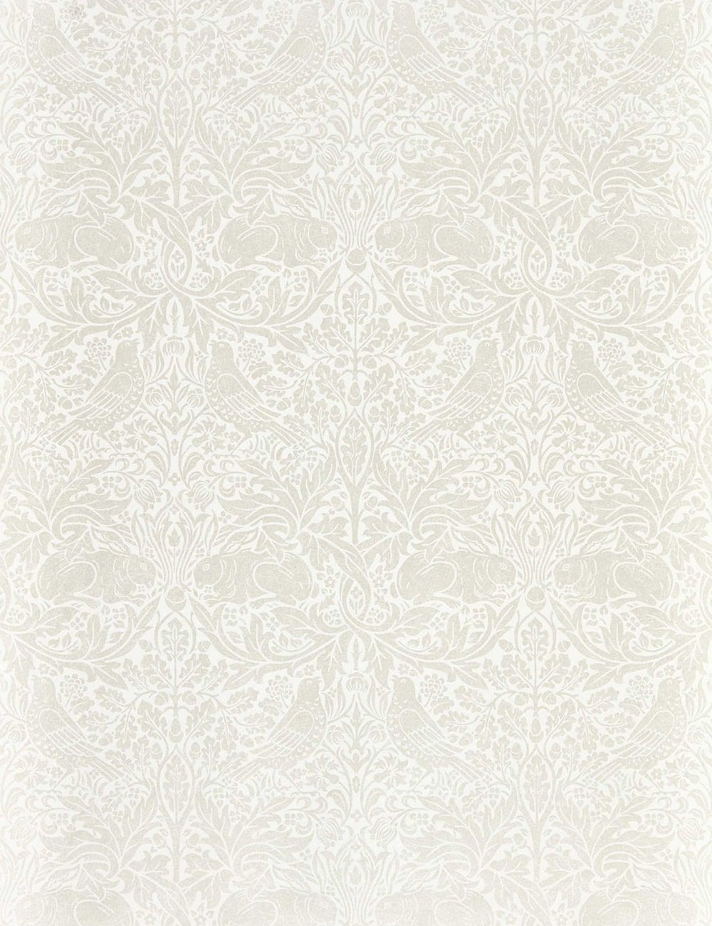 MORRIS & CO. PURE BRER RABBIT WALLPAPER, WHITE CLOVER - Image 0