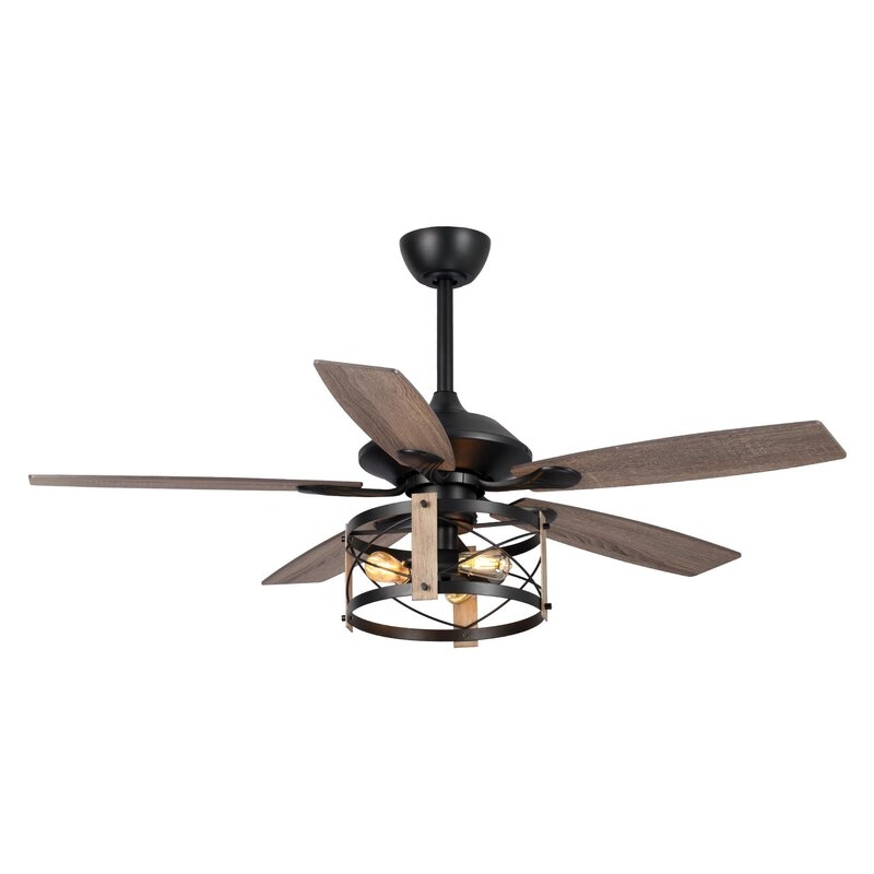 52'' Limones 5 - Blade Standard Ceiling Fan with Remote Control and Light Kit Included - Image 1