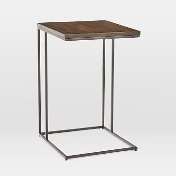 Streamline C-Side Table, Dark Walnut, Light Bronze - Image 5