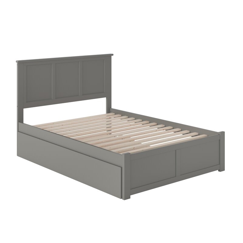 Keiko Full Solid Wood Panel Bed with Trundle by Three Posts™ Baby & Kid - Image 1
