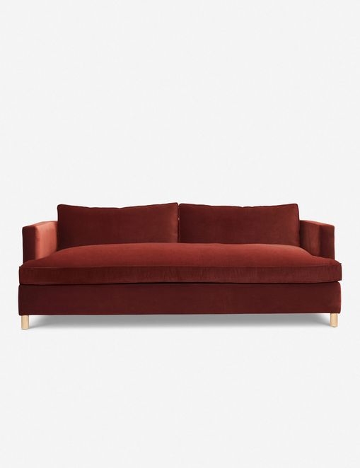 Belmont Velvet Sofa, Paprika By Ginny Macdonald 7' - Image 0