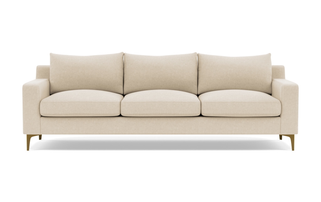 Custom: SLOAN 3-Seat Sofa /  Sand + Brass - Image 0