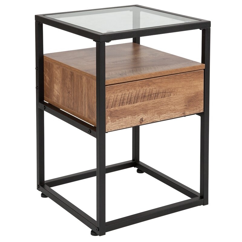 Riaan End Table with Storage - Image 1
