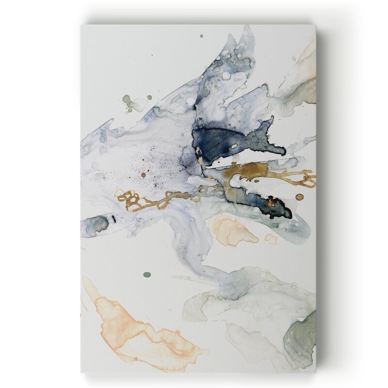 'Organic Interlace II' - Painting Print on Canvas-Gold Frame - Image 1