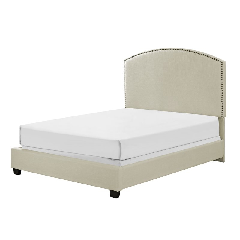 Benedict Curved Upholstered Panel Bed - Image 0
