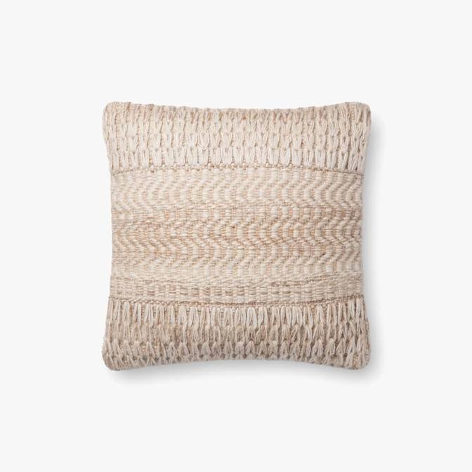 Loloi Pillows P0697 Sand 18" x 18" Cover w/Poly - Image 0