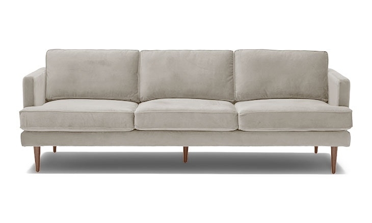 Beige Preston Mid Century Modern Grand Sofa - Notion Gunsmoke - Medium - Image 0