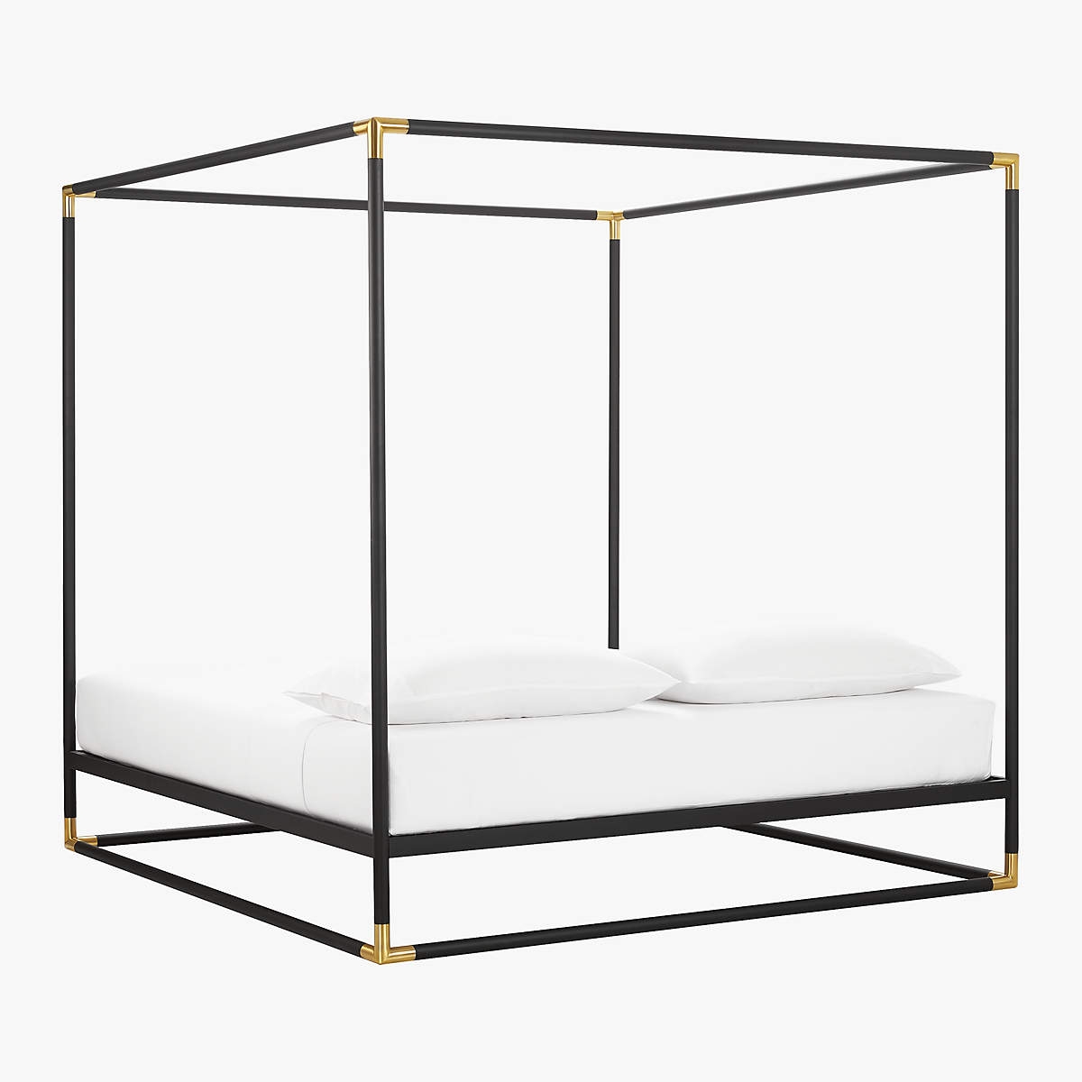 Frame Black Iron Queen Canopy Bed - Image 3