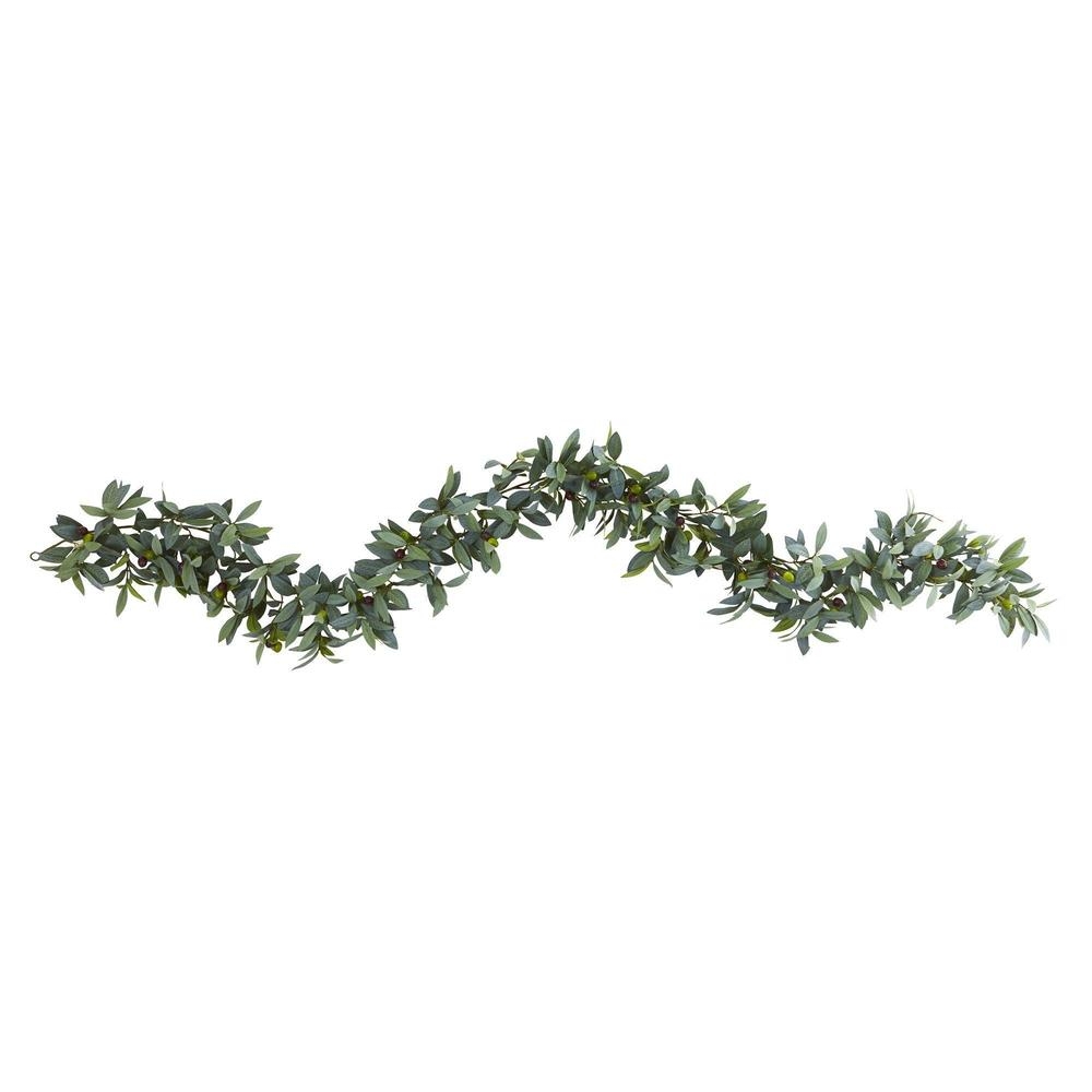 Faux Olive Garland, 6.5' - Image 0