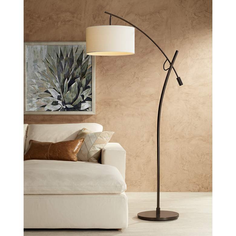 Possini Euro Raymond Bronze Adjustable Boom Arc Floor Lamp - Image 2
