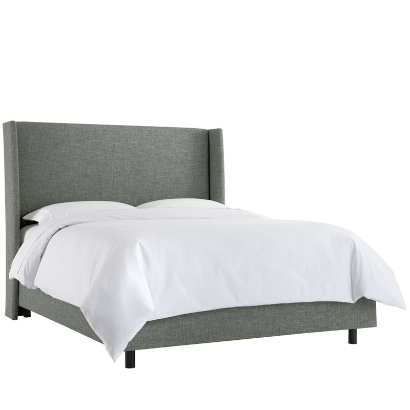 Alrai Upholstered Panel Bed, King in Zuma Charcoal - Image 0