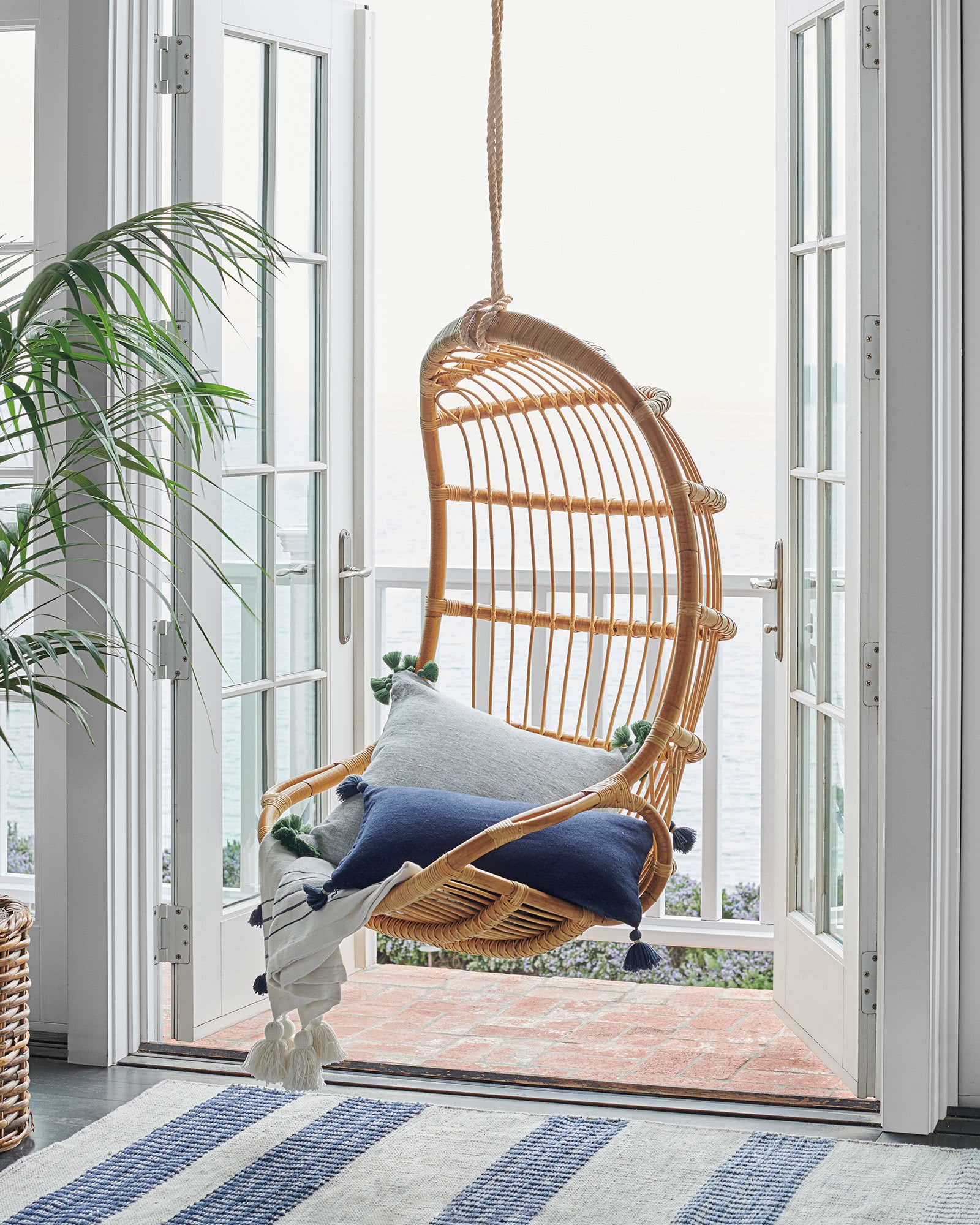 Hanging Rattan Chair - Natural - Image 4