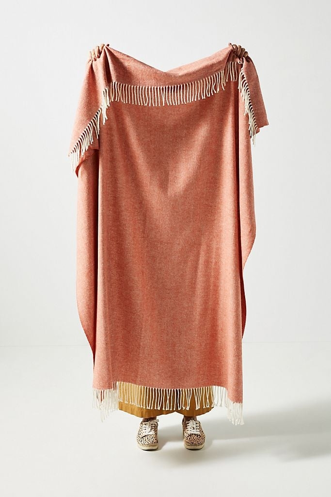 Solid Herringbone Throw Blanket - Image 0