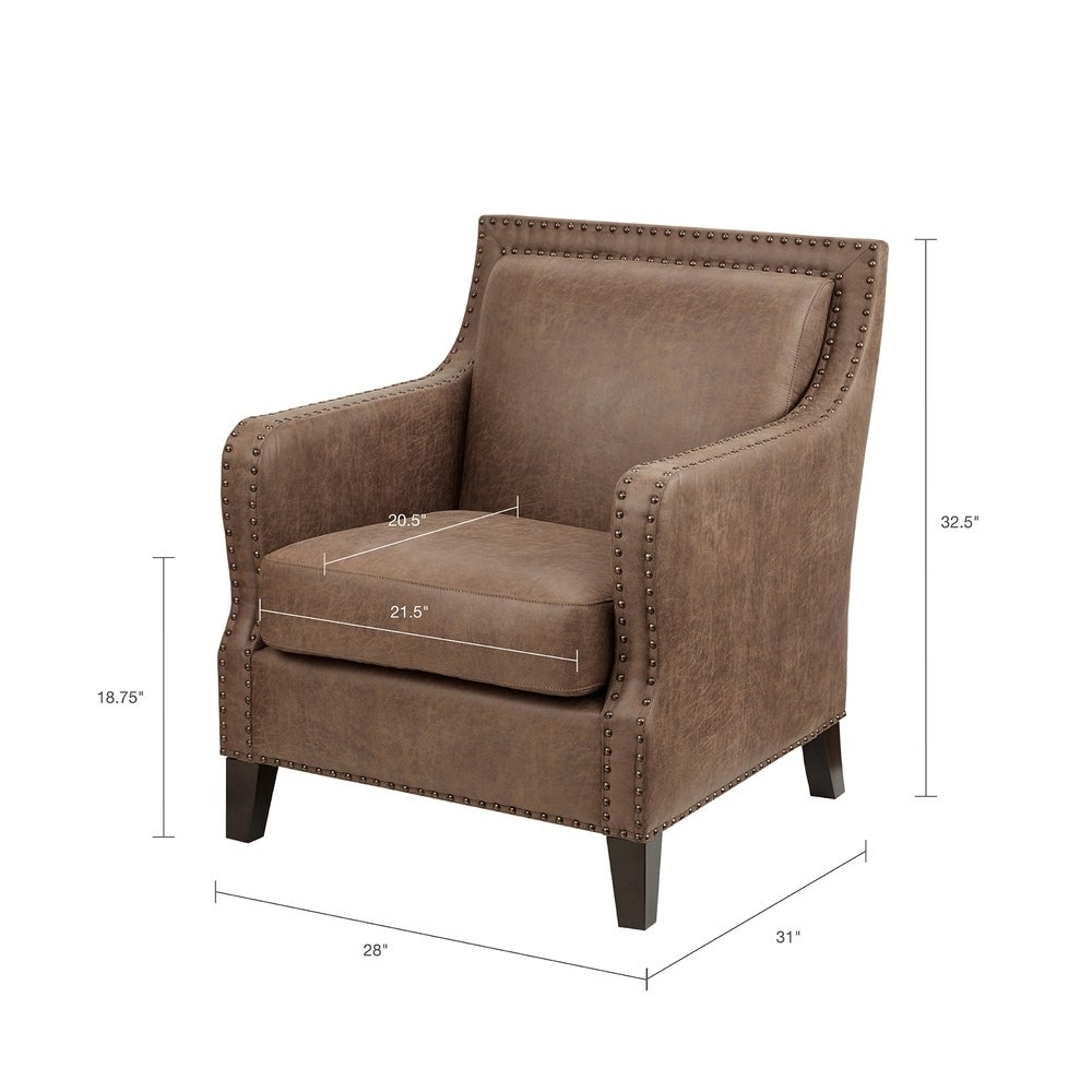 Copper Grove Kucove Brown Faux Leather Accent Chair - Image 6