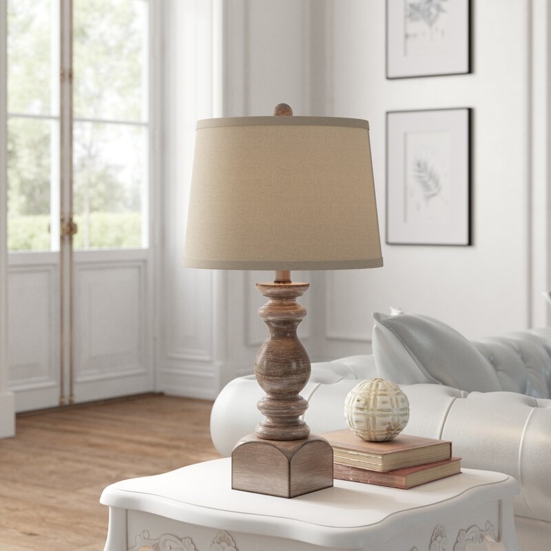 Quarles 25" Table Lamp in Distressed Brown - Image 0