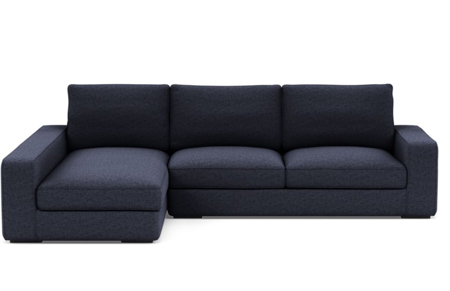 AINSLEY Sectional Sofa with Left Chaise,Matte Black Ainsley Low L Leg - Image 0