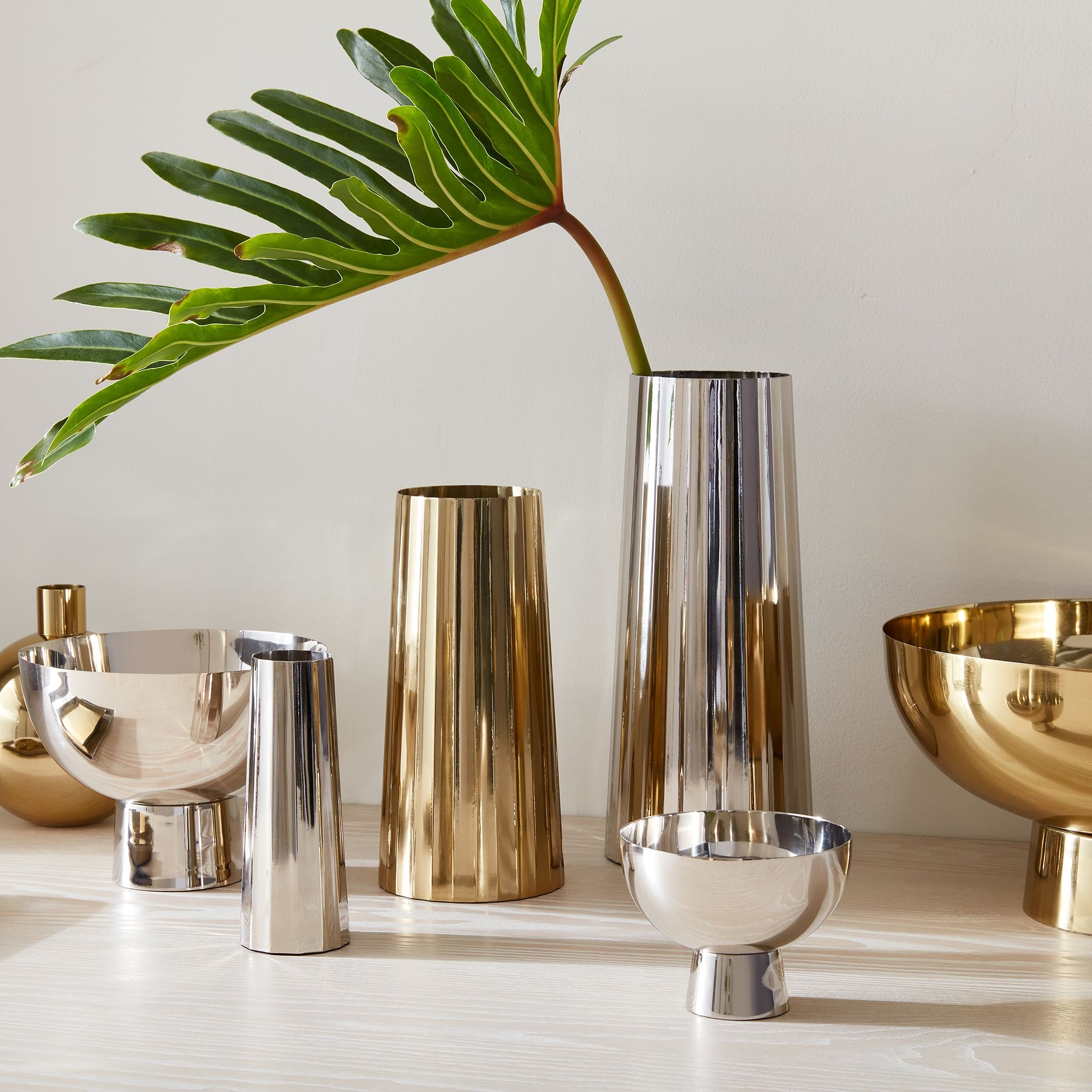 Foundation Brass Vases , Large Footed Bowl - Image 2
