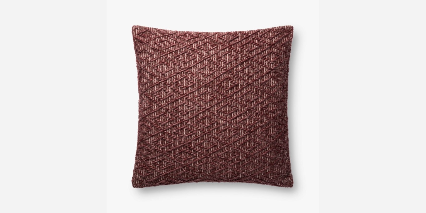 P4096 ED BURGUNDY - pillow cover with down insert - Image 0