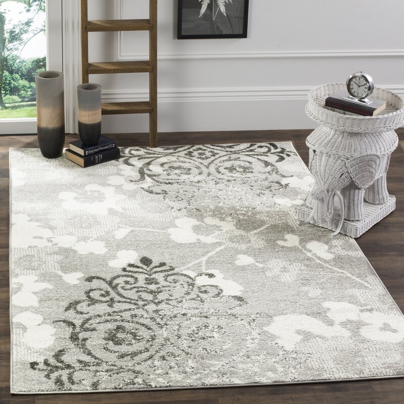 Frizzell Silver/Ivory Area Rug - 8'x10' - Image 0