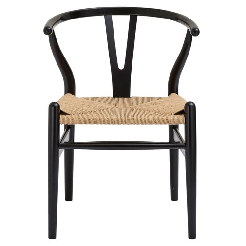 Dayanara Solid Wood Dining Chair in Black - Image 0
