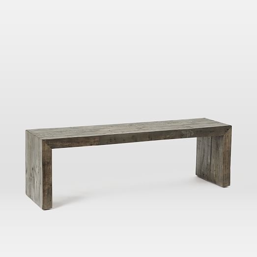 Emmerson® Reclaimed Wood Dining Bench - Stone Gray_ 58" - Image 0