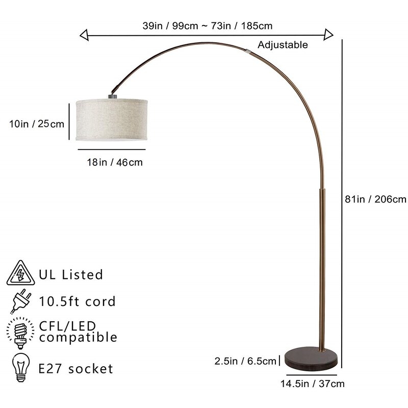 Changir 81" Arched Floor Lamp - Image 4