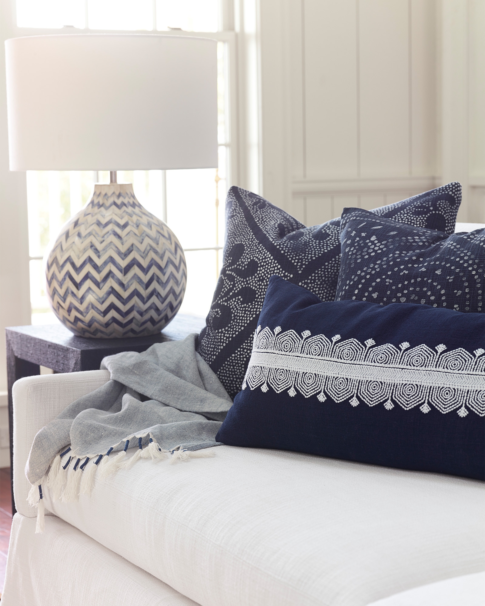 Olympia 14" x 30" Pillow Cover - Navy - Insert sold separately - Image 2