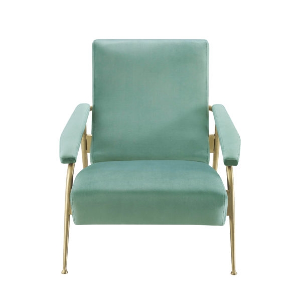 Abrielle Mint Green Velvet Chair - Image 1