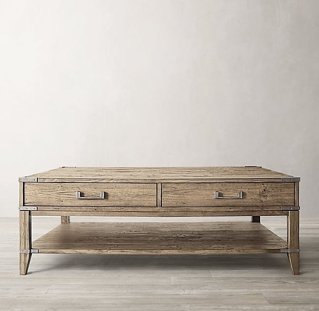 CAYDEN CAMPAIGN SQUARE COFFEE TABLE - Image 0