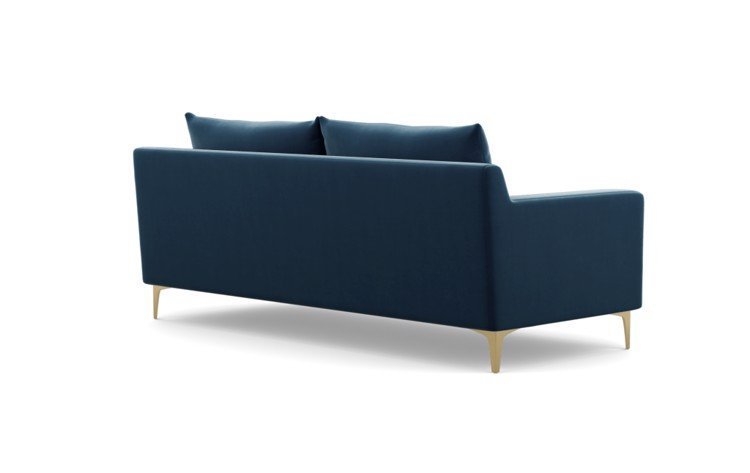 Sloan Sofa in Sapphire Fabric with Brass Plated Sloan L Leg - Image 2